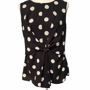 Ann Taylor Polka Dot Sleeveless Shirt Size 8
